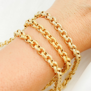 Plated 925 Sterling Silver Textured Round Link Chain